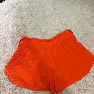 lululemon athletica Orange Athletic Running Shorts